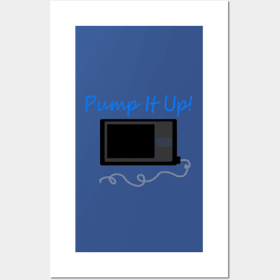 Pump It Up! Blue Posters and Art